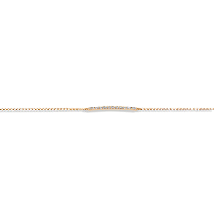 Single Diamond Bar on Chain Bracelet