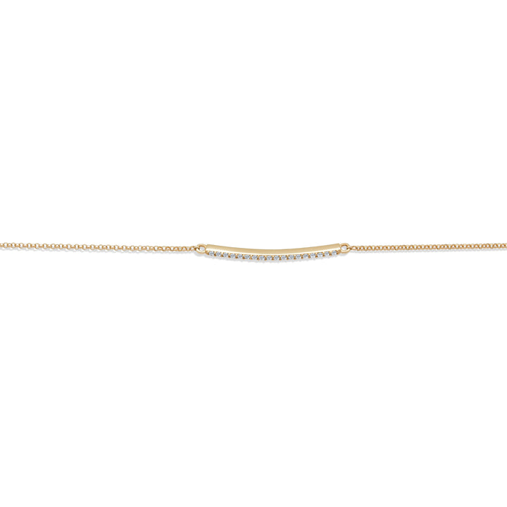 Single Diamond Bar on Chain Bracelet