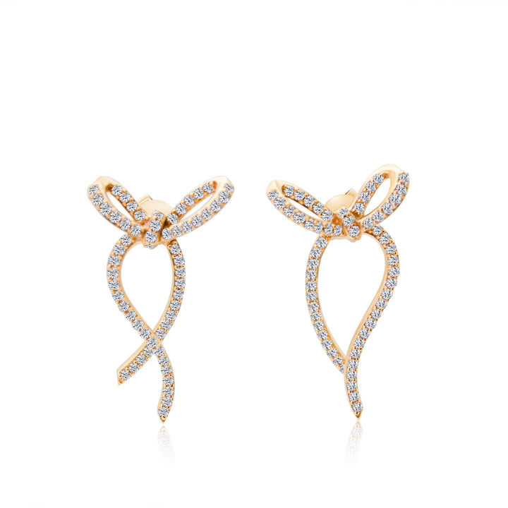 Diamond Bow Earrings