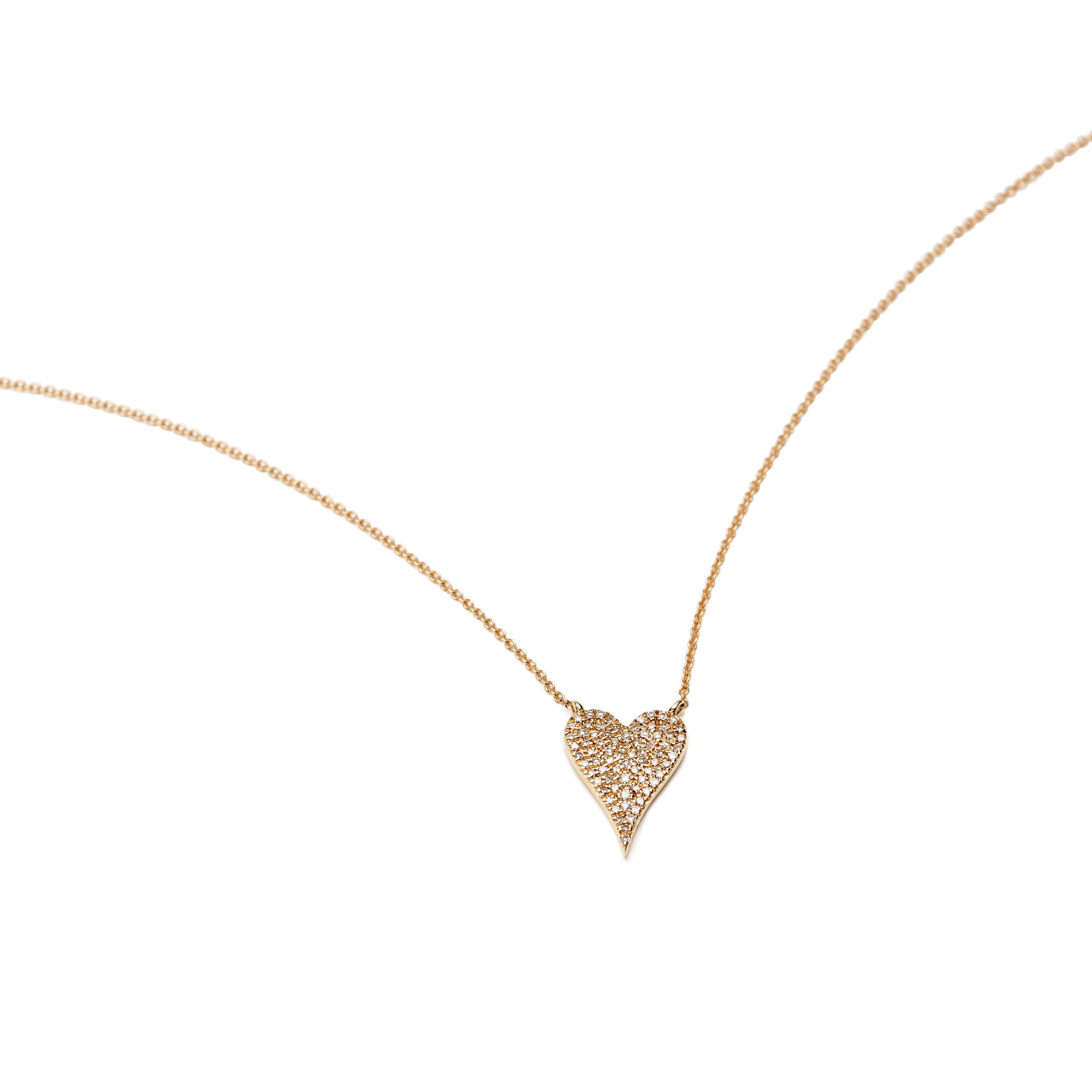 Elongated sales heart necklace