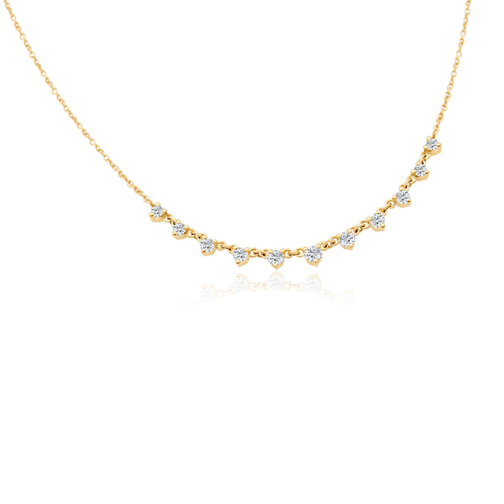 Solitaire Diamond Spike Necklace