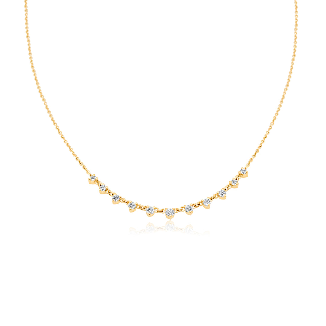 Solitaire Diamond Spike Necklace