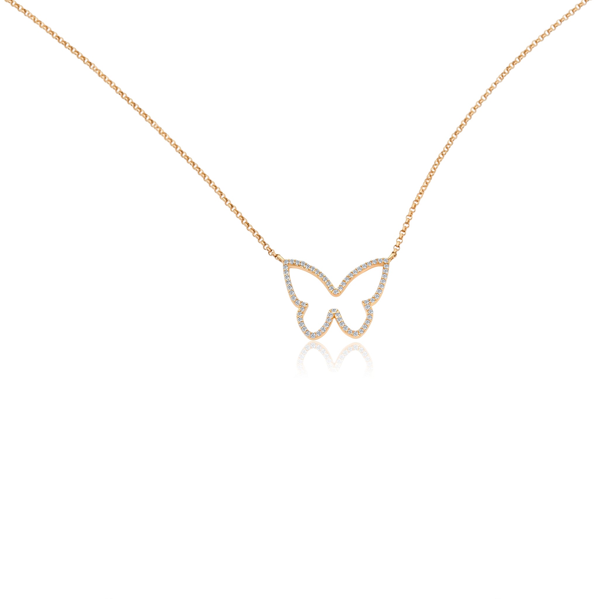 Open shop butterfly necklace